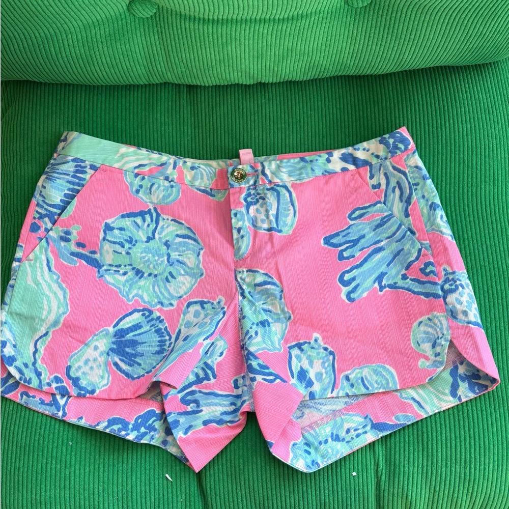 Lilly Pulitzer Vibrant Pink and Blue Women's Bermudas